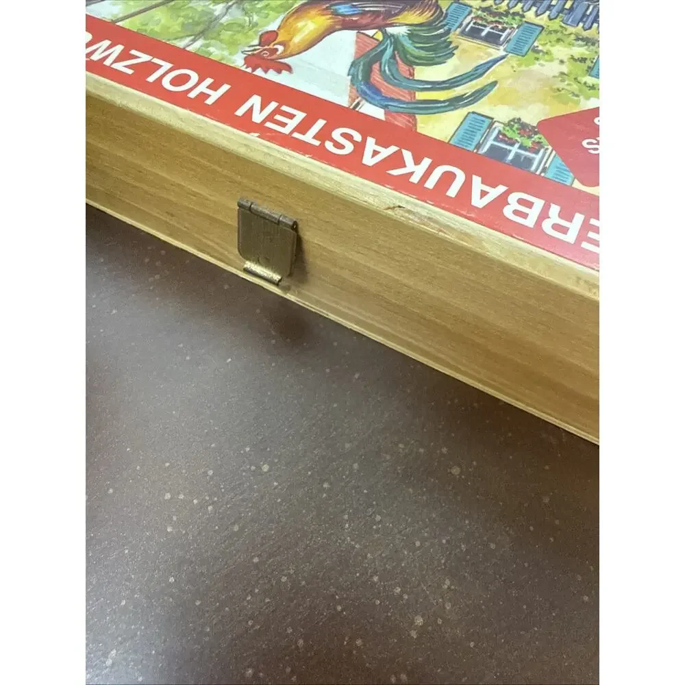 Vintage Bilderbaukasten Holzwurfel German Picture Cubes Wood Puzzle Blocks